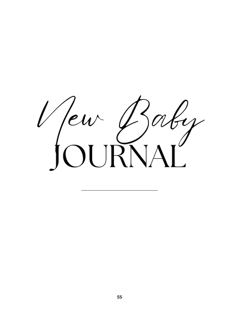 Pregnancy And Early Days Baby Log Diary, Mother and Baby Journal (Digital Download)