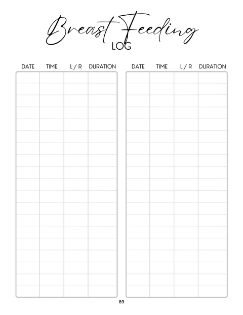 Pregnancy And Early Days Baby Log Diary, Mother and Baby Journal (Digital Download)