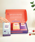 WOMEN'S WELLNESS - herbal tea gift box for every woman, with Raspberry Woman, Moon Goddess and Sip 'n' Snore tea