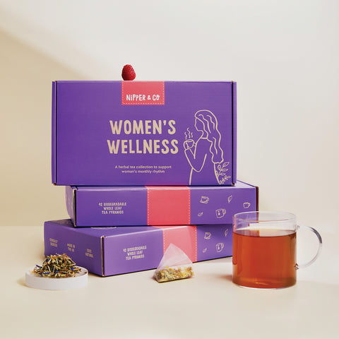 WOMEN'S WELLNESS - herbal tea gift box for every woman, with Raspberry Woman, Moon Goddess and Sip 'n' Snore tea