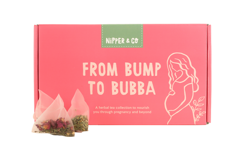 PREORDER NOW FOR DELIVERY IN 1 WEEK (2nd week of October) BUMP TO BUBBA - BABY SHOWER, PREGNANCY OR NEW MUMS GIFT BOX WITH MUM'S MILK, RASPBERRY WOMAN AND HAPPY BUMPS TEA