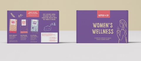 WOMEN'S WELLNESS - herbal tea gift box for every woman, with Raspberry Woman, Moon Goddess and Sip 'n' Snore tea