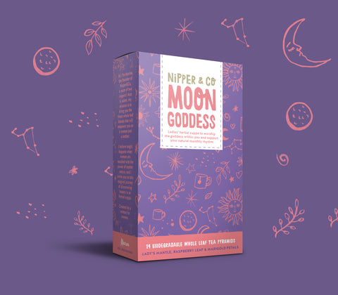 Moon Goddess, Woman's  hormonal balance tea, Monthly Cycle Tea for PMS symptoms